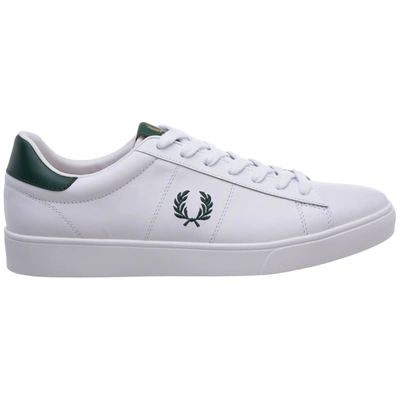 Fred Perry Men's Shoes Leather Trainers Sneakers  Spencer In Bianco