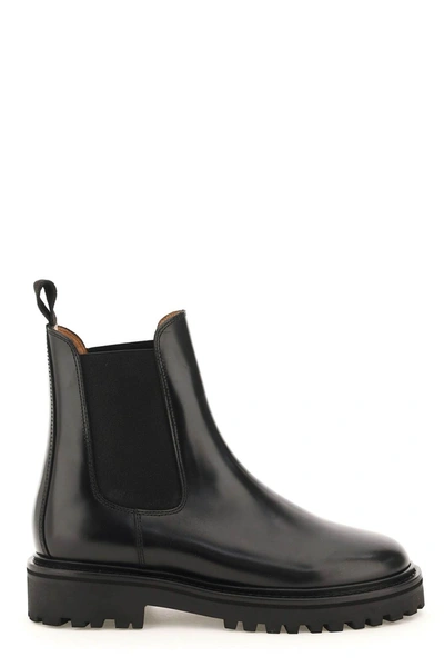 Isabel Marant 20mm Castay Leather Chelsea Boots In Black