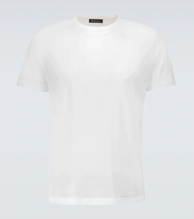 Loro Piana White Soft Silk Cotton T-shirt