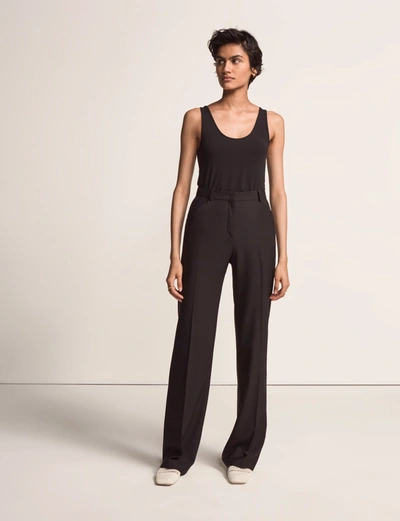 ANOTHER TOMORROW FLARED TROUSERS - SUSTAINABLE FASHION | ANOTHER TOMORROW,A019PT003-WV-BLK50