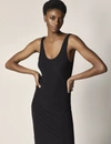 Another Tomorrow Tank Dress In Black