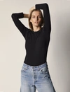 Another Tomorrow Organic-cotton Long-sleeved T-shirt In Black