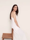 Another Tomorrow Seamed Slip Dress In White