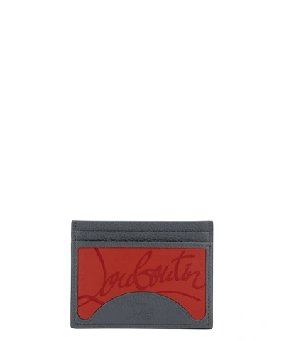 Christian Louboutin "kios" Card Holder In Grey