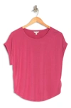 Lucky Brand Sandwash Dolman Tee In Red Violet