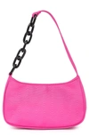House Of Want Newbie Vegan Leather Shoulder Bag In Fuschia Moire