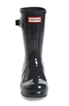 Hunter 'original Short' Gloss Rain Boot In Dark Slate