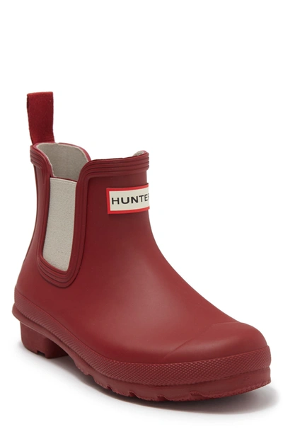 Hunter Original Waterproof Chelsea Rain Boot In Autumn Stone