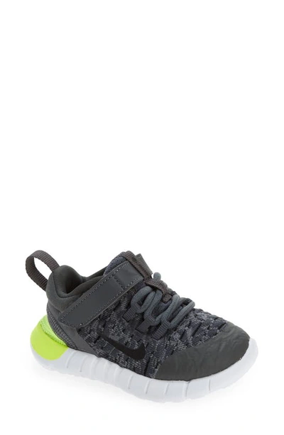 Nike Babies' Free Rn 2021 Sneaker In Iron Grey/ Black/ Grey/ Volt