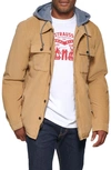 LEVI'S FAUX SHEARLING LINED HOODED CORDUROY SHIRT JACKET,LM1RC694