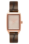 Olivia Burton Timeless Classic Leather Strap Watch, 20mm In Rose Gold