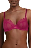 Chantelle Lingerie Parisian Allure Plunge Underwire Bra In Magenta