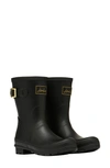 Joules Print Molly Welly Rain Boot In Gold Etched Bee