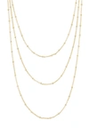 Nordstrom Triple Wrap Necklace In Gold