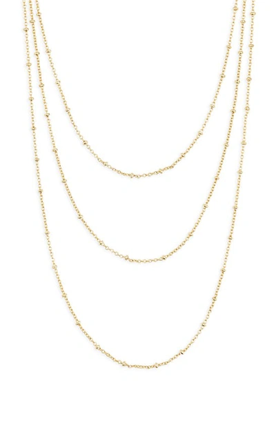Nordstrom Triple Wrap Necklace In Gold