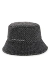 ISABEL MARANT DENJI LOGO WOOL BUCKET HAT,CU0035-21A027A