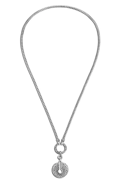 John Hardy Classic Chain Radial Amulet Necklace In Silver