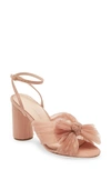 Loeffler Randall Camellia Pleated Bow Heel With Ankle Strap In Beauty