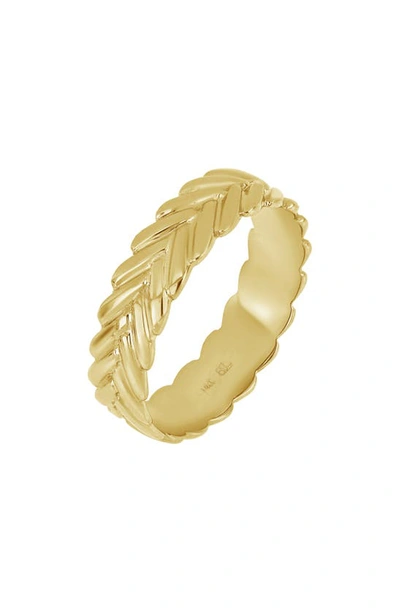 Bony Levy Chevron Band Ring In 14k Yellow Gold