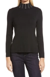 MING WANG MING WANG MOCK NECK SWEATER,M9127F