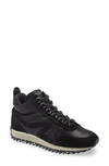 Rag & Bone Suede And Recycled Shell Sneakers In Black