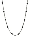 DEGS & SAL BLACK ONYX TWISTED CABLE CHAIN NECKLACE,PCL1365OX-24-BO