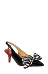 J. Reneé J.renée Devika Slingback Pointed Toe Pump In Black/ Red/ White