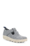 Asportuguesas By Fly London Cate Felted Wool Mary Jane In Concrete Tweed/ Felt