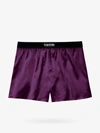 Tom Ford Velvet-trimmed Stretch-silk Satin Boxer Briefs In Purple