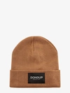 Dondup Logo Patch Folded Beanie In Beige