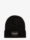 Dondup Wool-blend Logo Beanie In Black