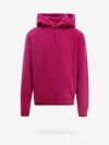 Saint Laurent Logo Printed Drawstring Hoodie In Purple