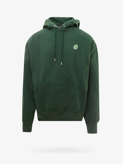 Gcds Men's Fw22m02005218 Green Cotton Sweatshirt