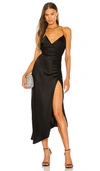 Ser.o.ya Emma Sleeveless Silk Stretch Dress In Black