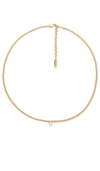 Luv Aj The Bianca Stud Charm Necklace In Metallic Gold