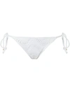 Amir Slama Patterned Bikini Bottom In White