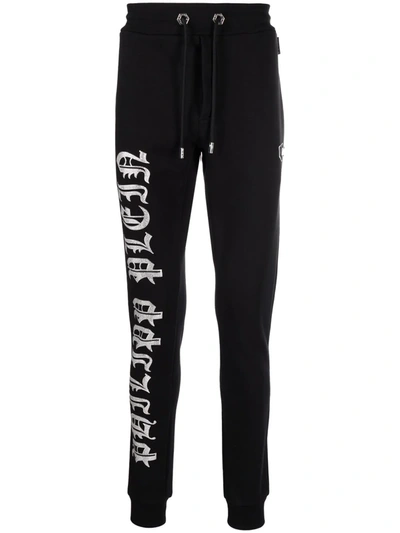 Philipp Plein Logo-print Jogging Trousers In Black