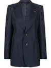 Maison Margiela Notched-lapel Single-breasted Blazer In Blue