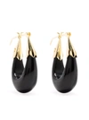 Gas Bijoux Ecume Huggie Earrings In Black