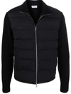 MONCLER PADDED-FRONT ZIPPED CARDIGAN