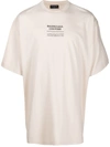 Balenciaga Couture Embroidered Oversized T-shirt In Neutrals
