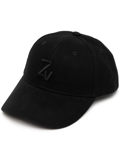 Zadig & Voltaire Lelia 刺绣logo棒球帽 In Black