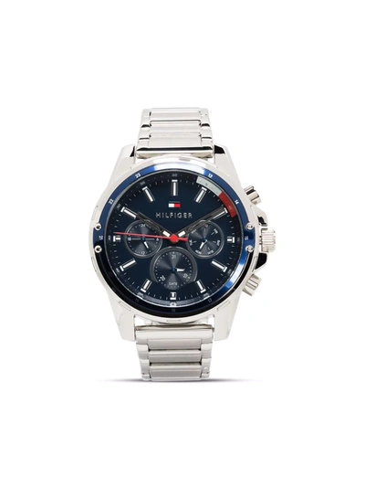 Tommy Hilfiger Stainless Steel Multifunction 45mm In Blue
