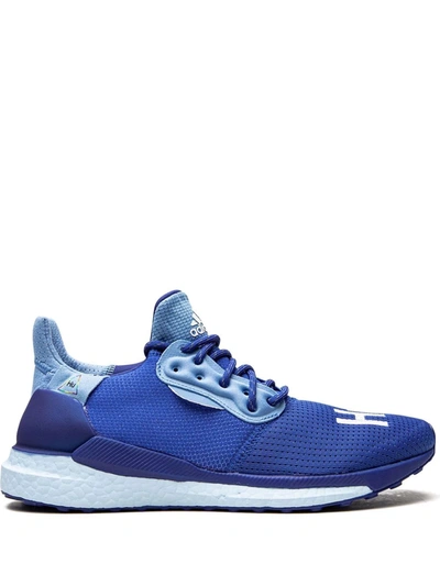 Adidas Originals X Pharrell Williams Solar Hu Glide Sneakers In Blue