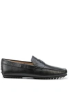 TOD'S GRAINED LEATHER PENNY LOAFERS