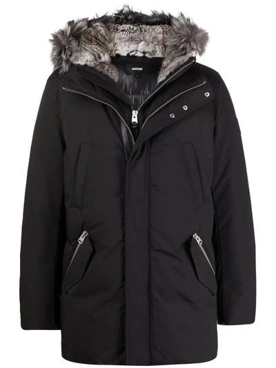 Mackage Edward-x Down Jacket With Genuine Fox Fur Trim In Black