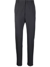 Valentino Stripe-detail Tailored Trousers In Grey