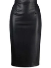 STYLAND FAUX-LEATHER PENCIL SKIRT