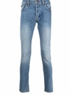 Philipp Plein Istitutional Super Straight-cut Jeans In Blue