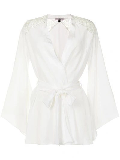 Gilda & Pearl Candlelight Short Dressing Gown In White